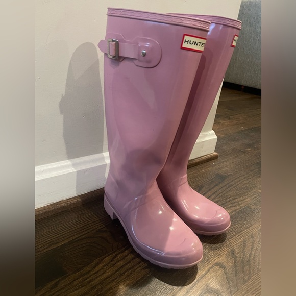 Hunter Shoes - Tall Pink Hunter Boots